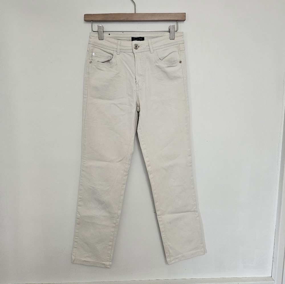 Massimo Dutti Cream Women's Jeans